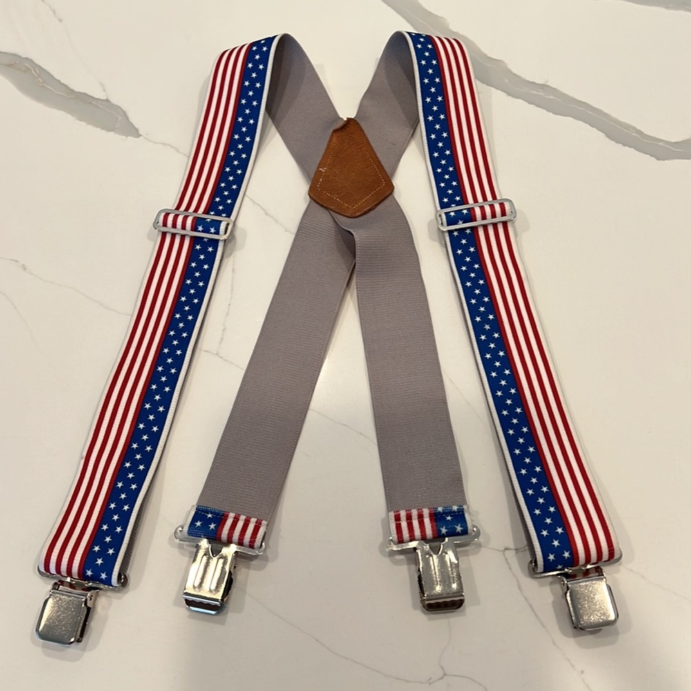 Maguire Nicholas patriotic suspenders ( unisex ) size XL